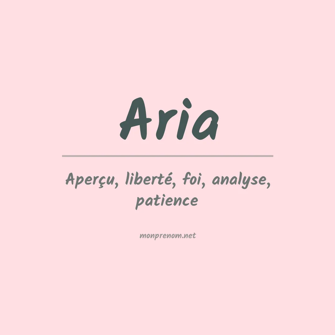Prénom Aria