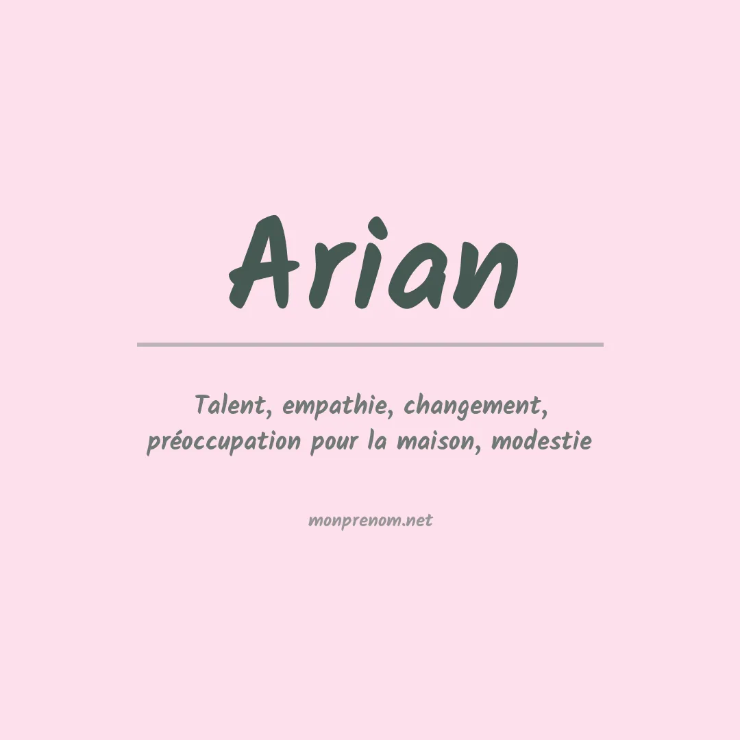 Prénom Arian