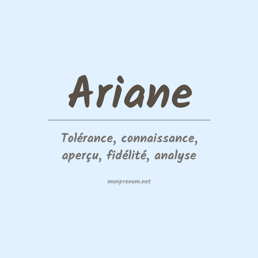 Prénom Ariane