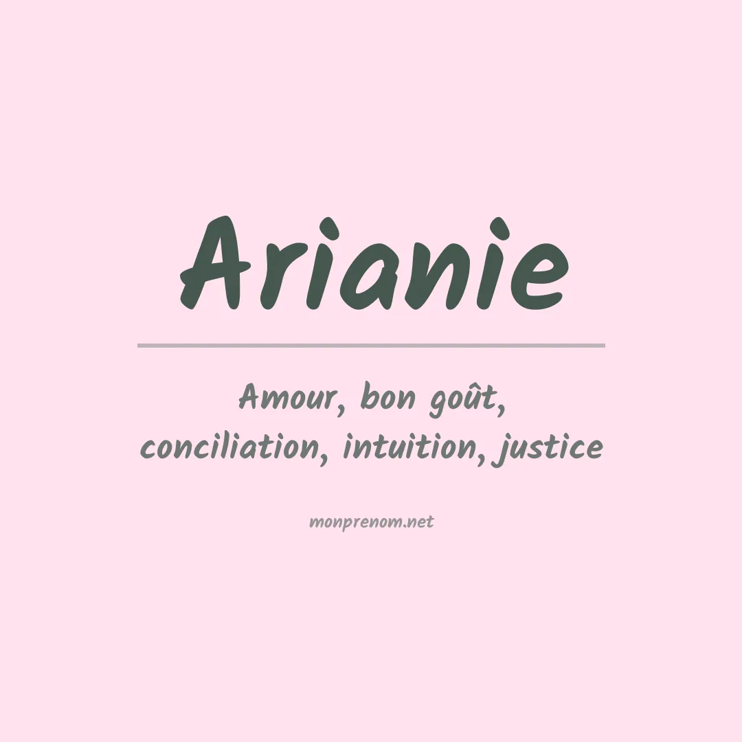 Signification du prénom Arianie
