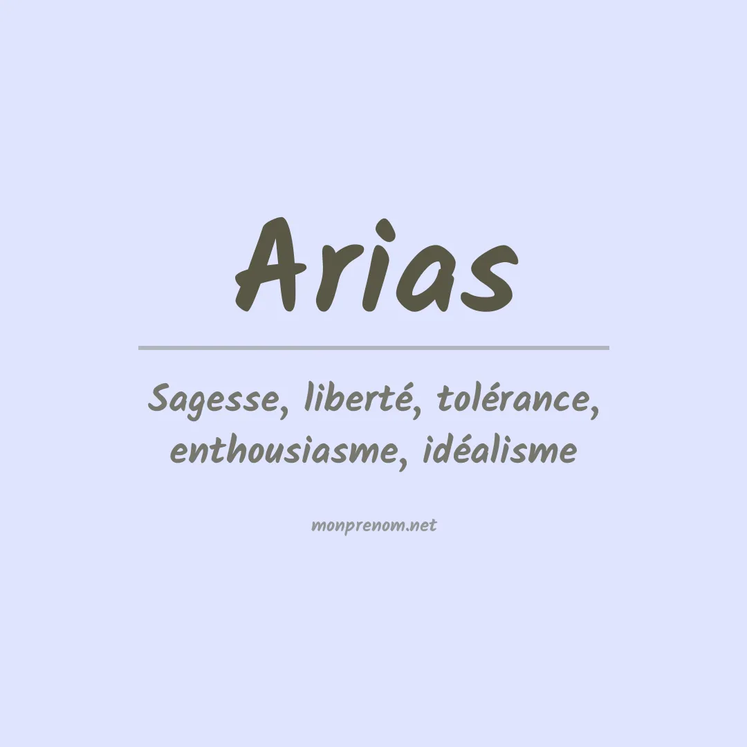 Prénom Arias