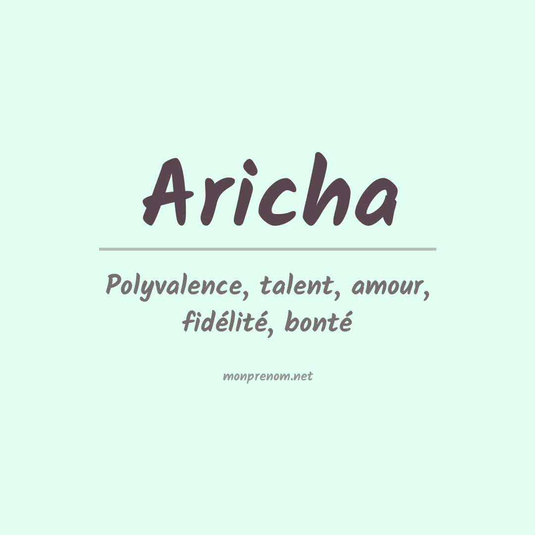 Signification du prénom Aricha