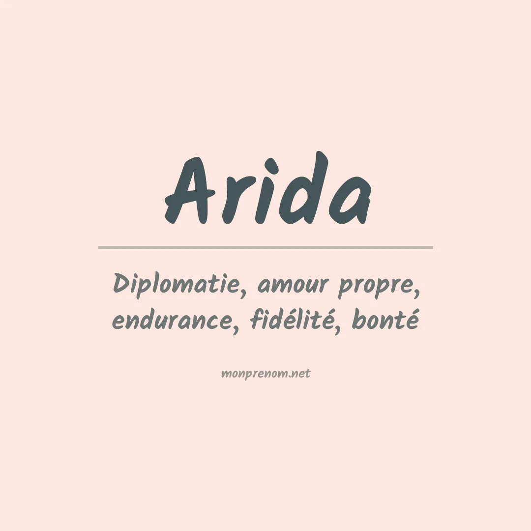 Prénom Arida