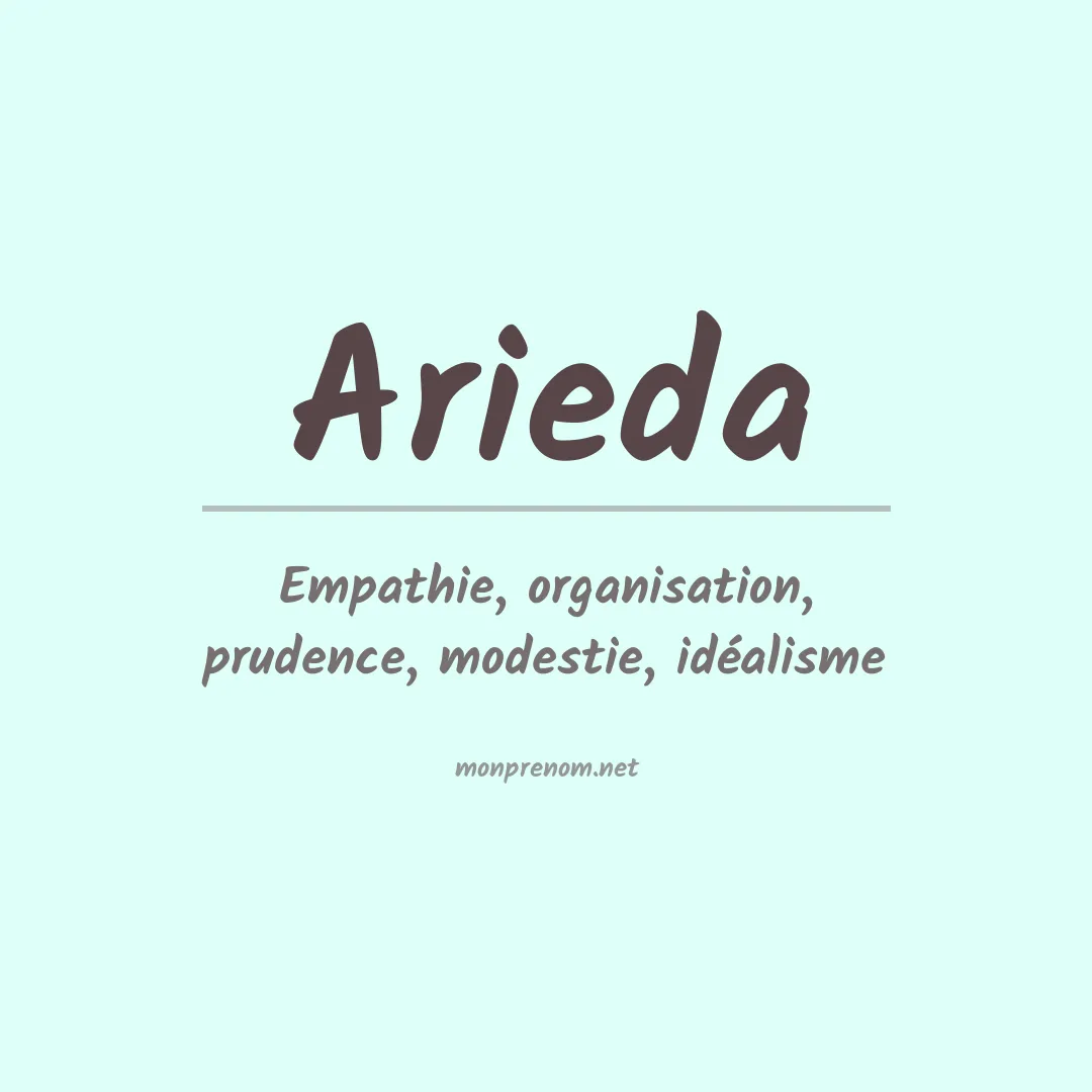Signification du prénom Arieda