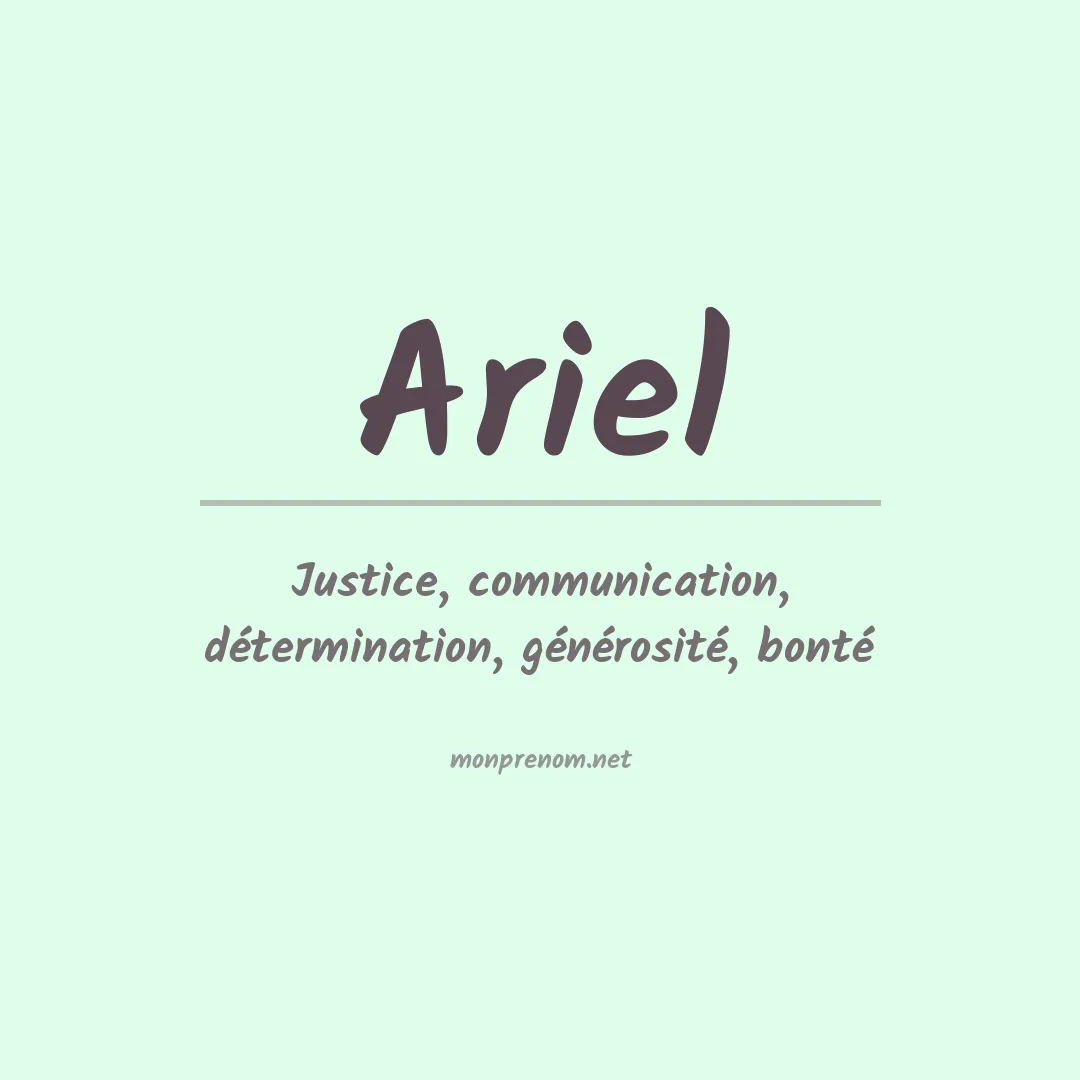 Prénom Ariel