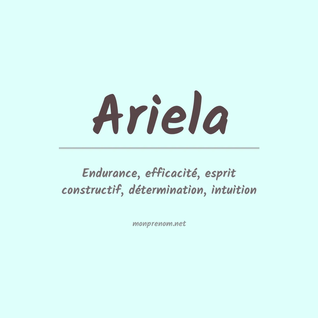 Signification du prénom Ariela