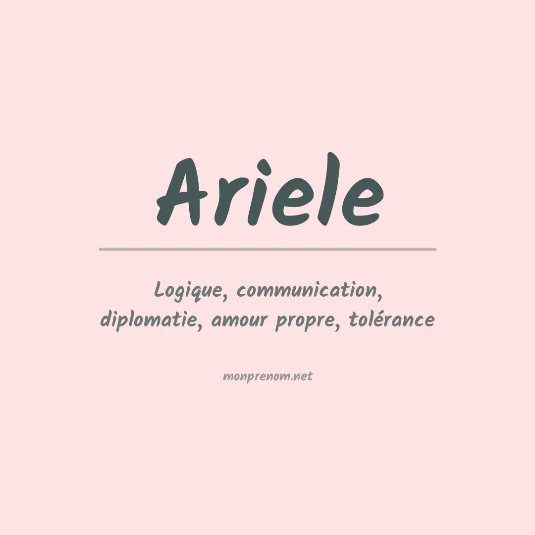 Prénom Ariele