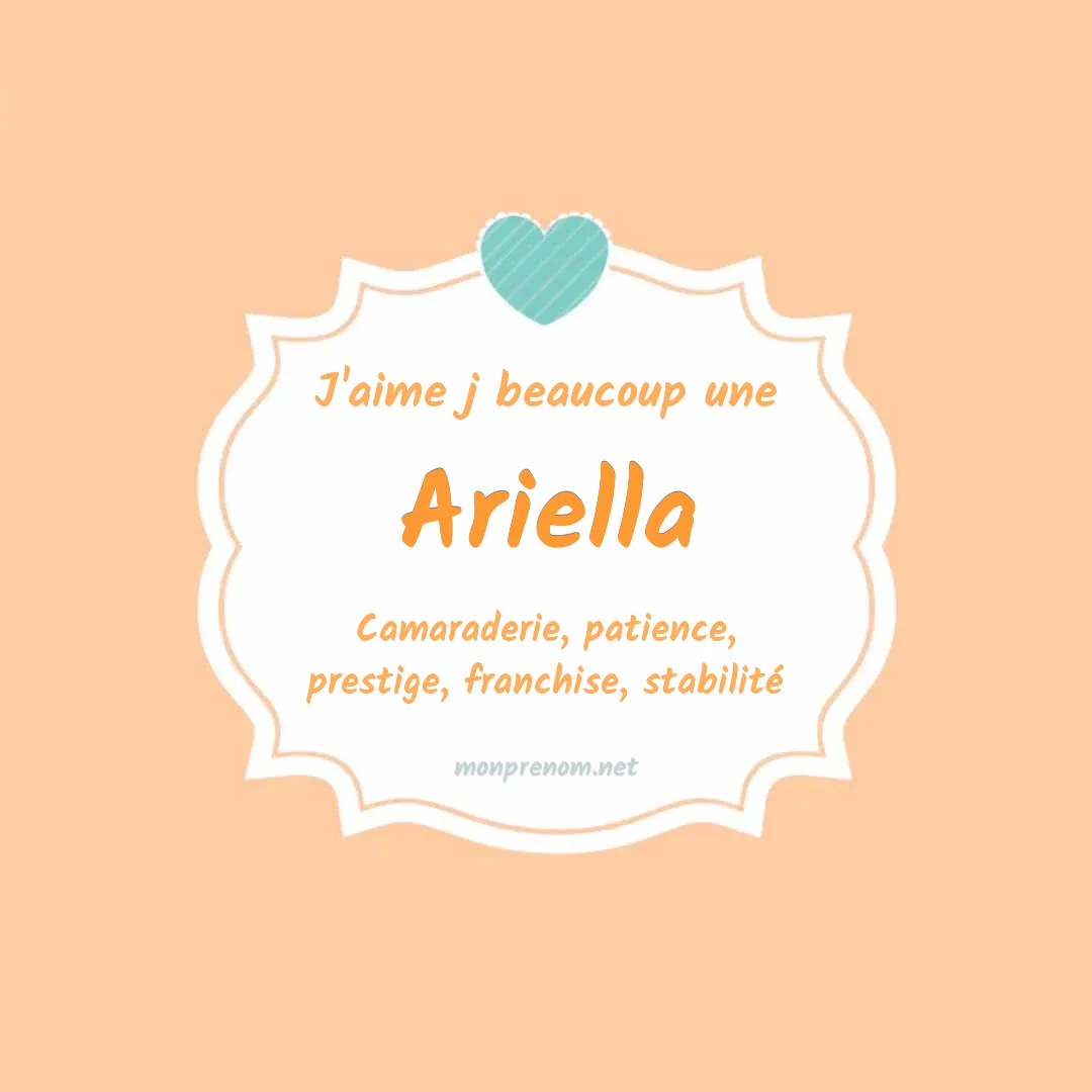 J'aime beaucoup Ariella