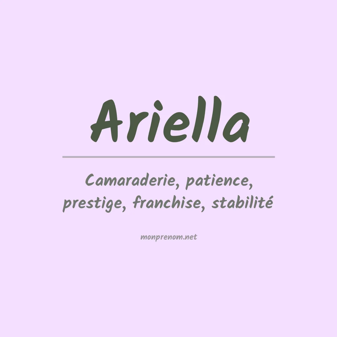 Signification du prénom Ariella