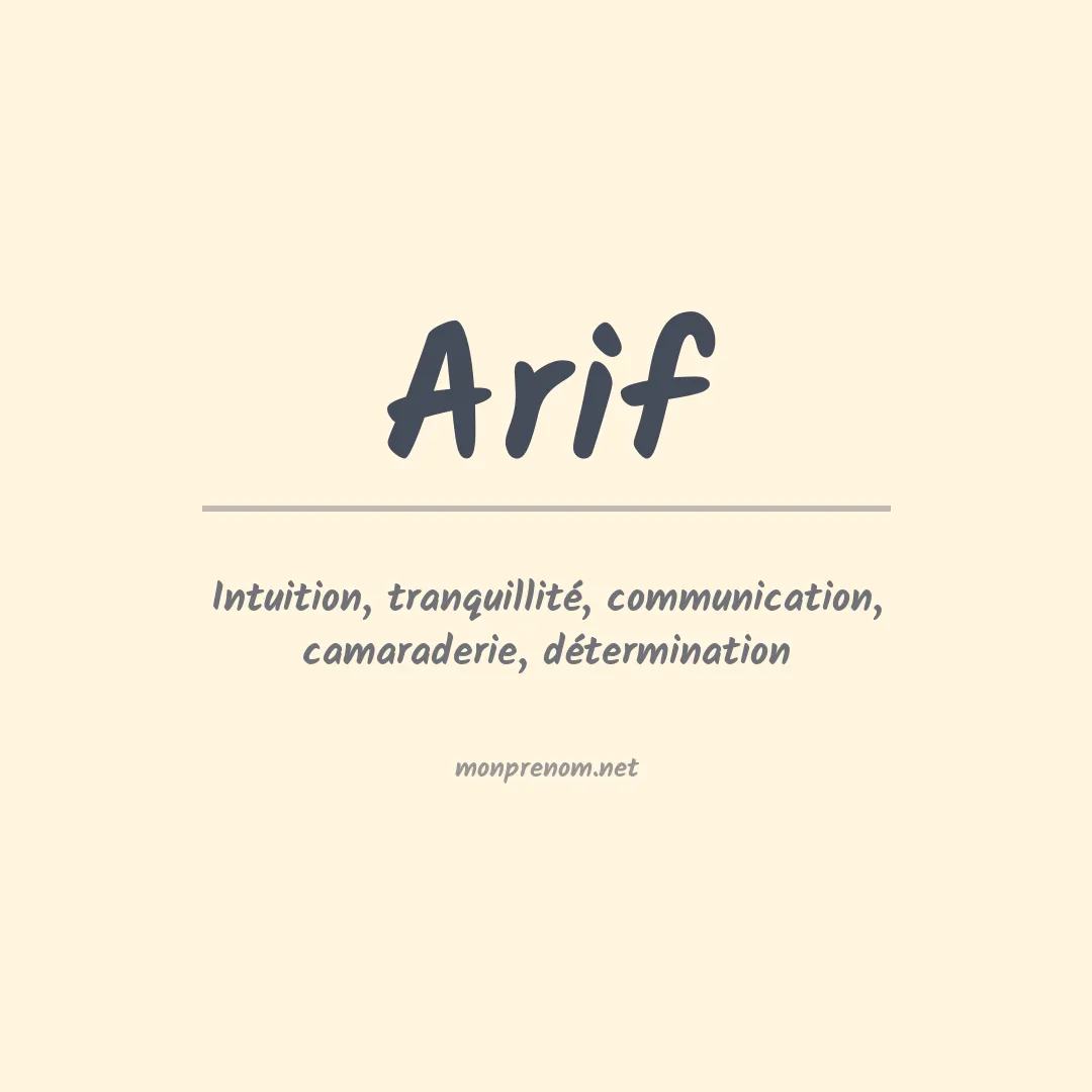 Prénom Arif