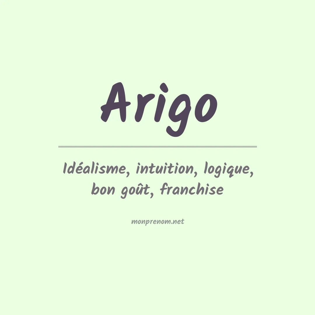 Signification du prénom Arigo