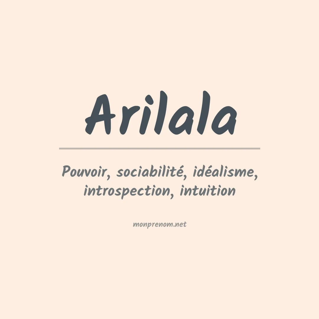 Signification du prénom Arilala