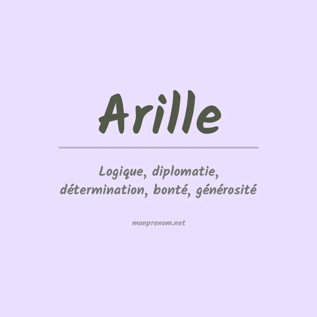 Signification du prénom Arille