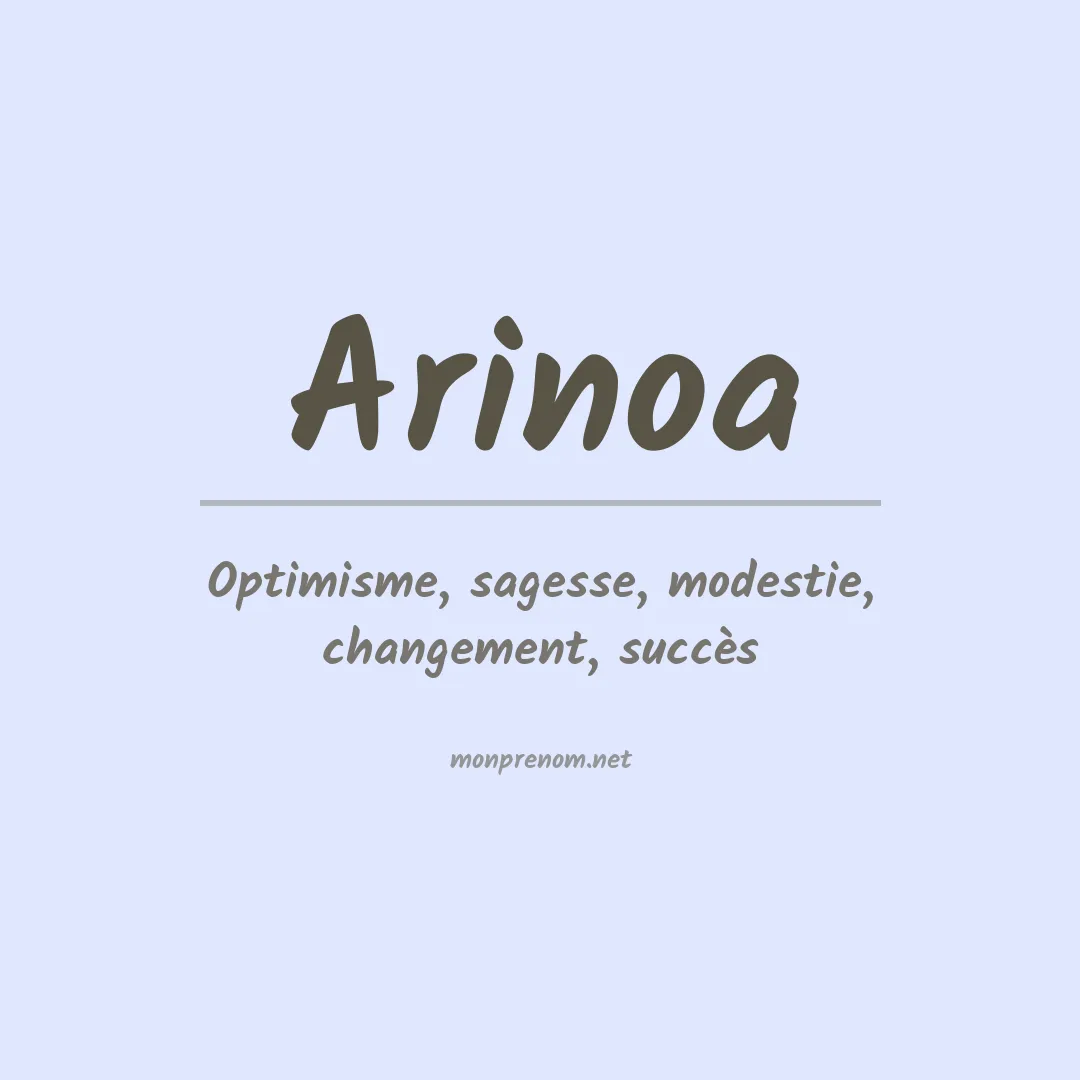 Signification du prénom Arinoa