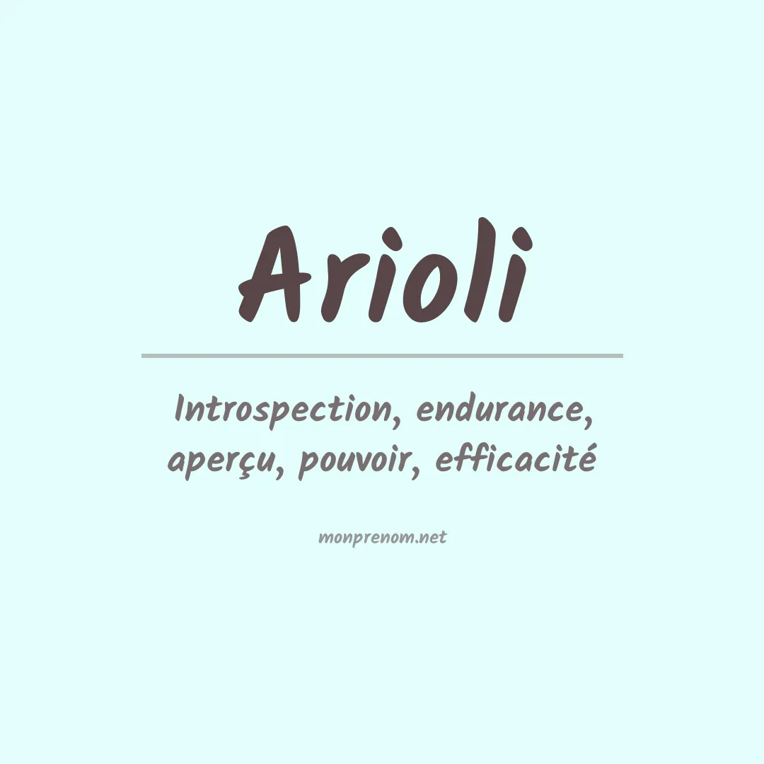 Prénom Arioli