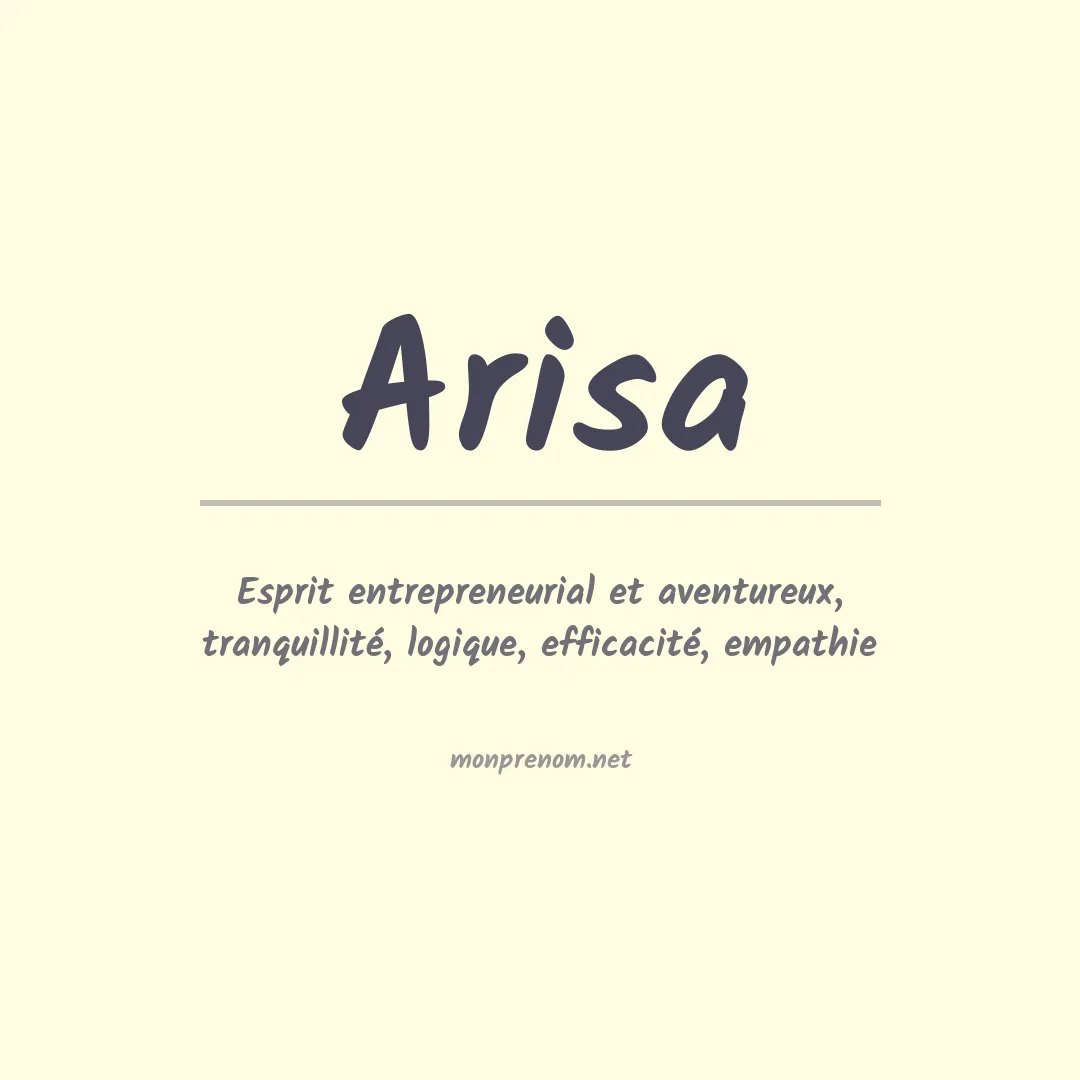 Signification du prénom Arisa