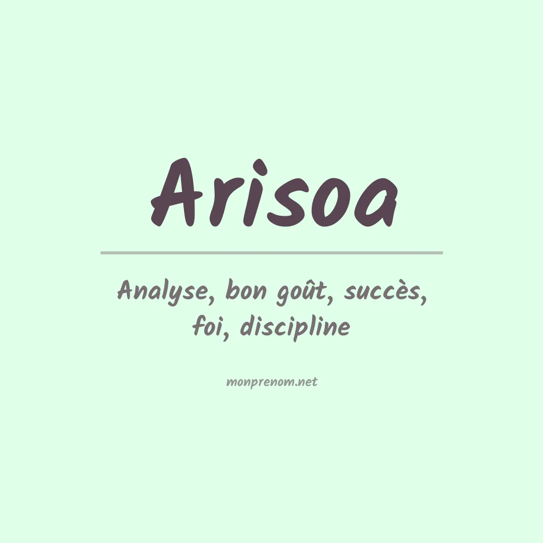 Signification du prénom Arisoa