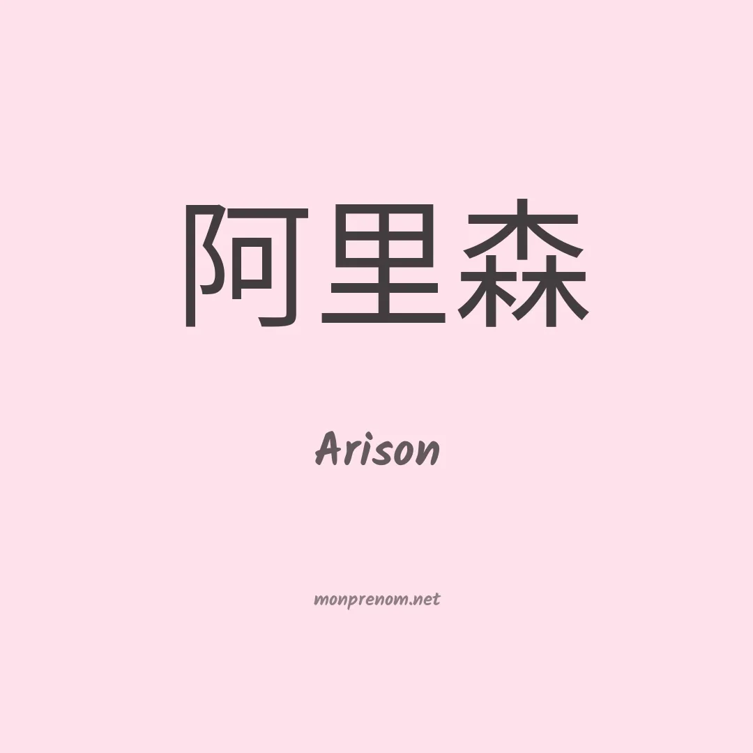 Arison en chinois
