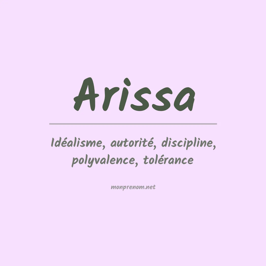 Signification du prénom Arissa