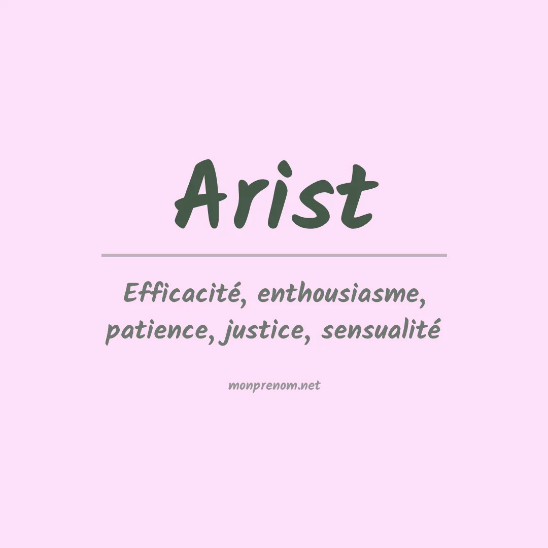 Signification du prénom Arist