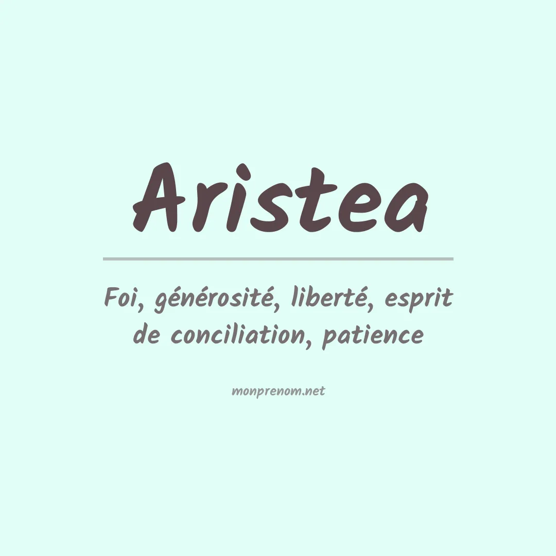 Signification du prénom Aristea