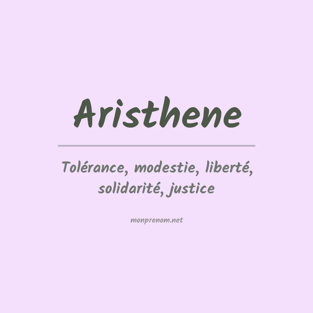Signification du prénom Aristhene