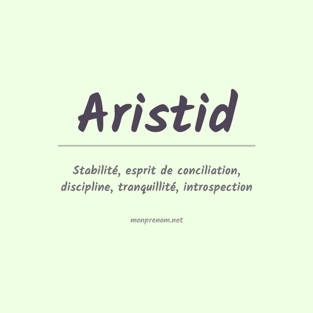 Prénom Aristid