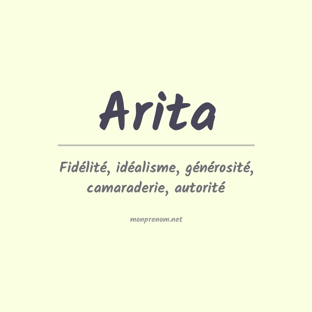 Prénom Arita