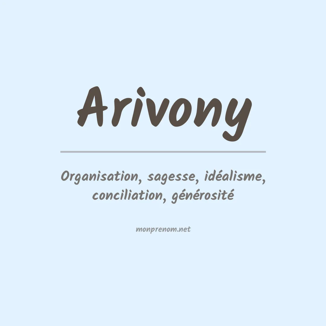 Signification du prénom Arivony