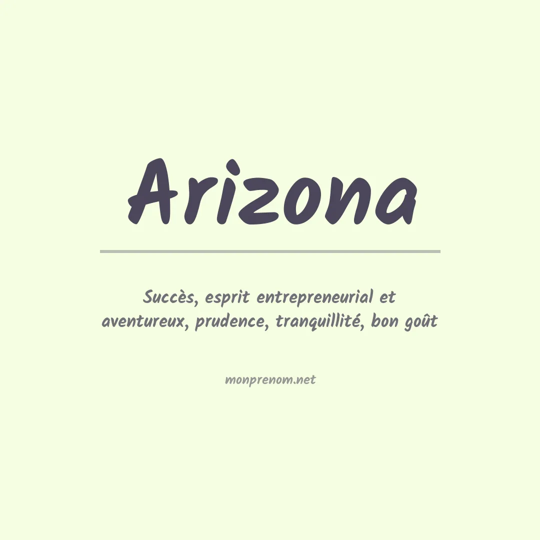Signification du prénom Arizona