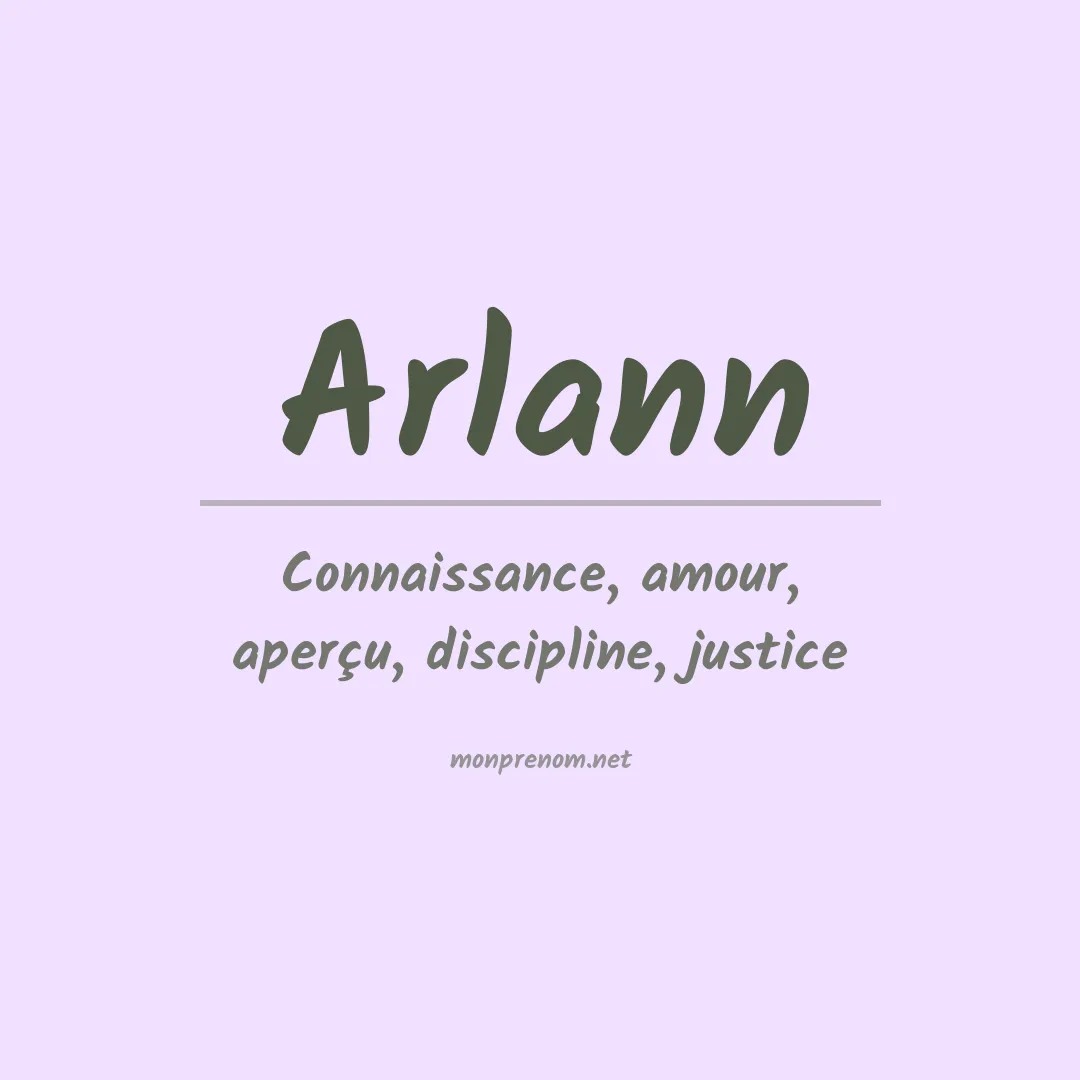 Signification du prénom Arlann