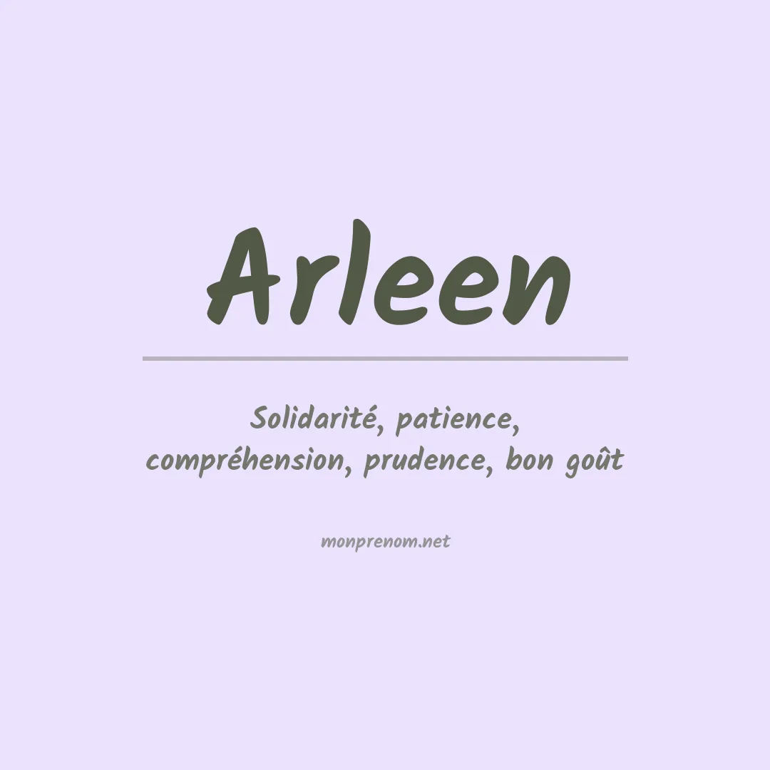 Signification du prénom Arleen