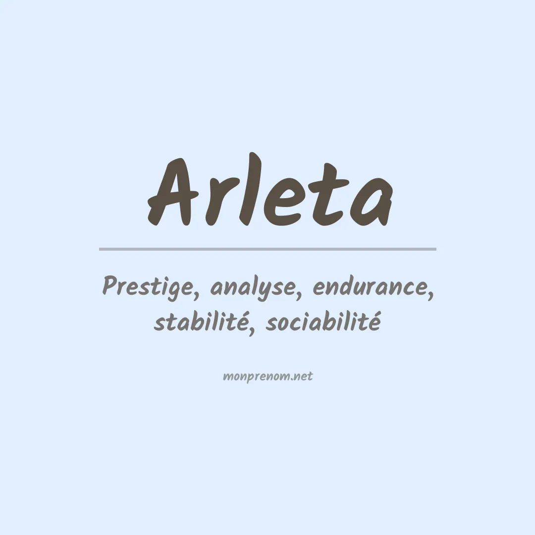 Signification du prénom Arleta