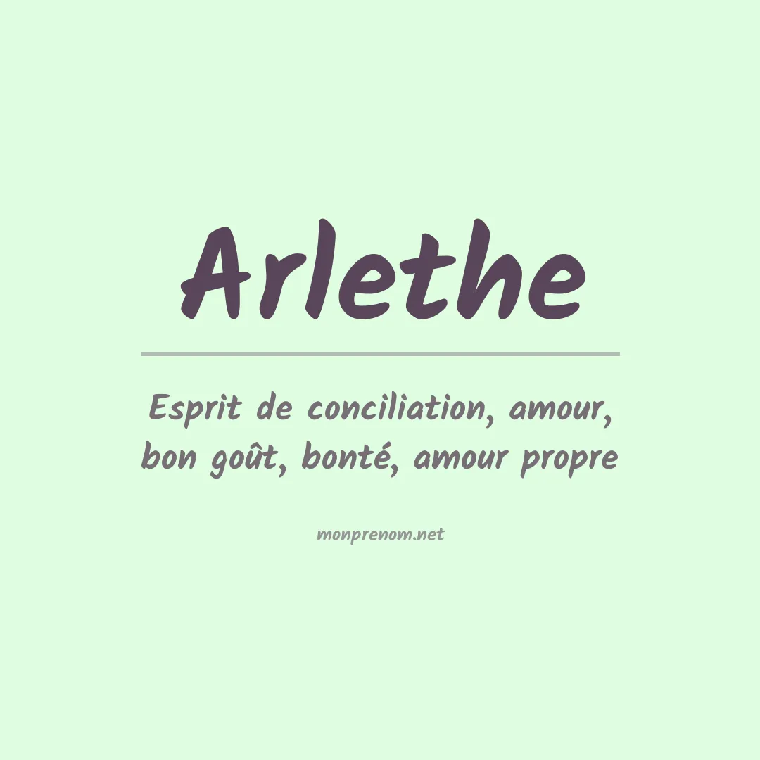 Prénom Arlethe