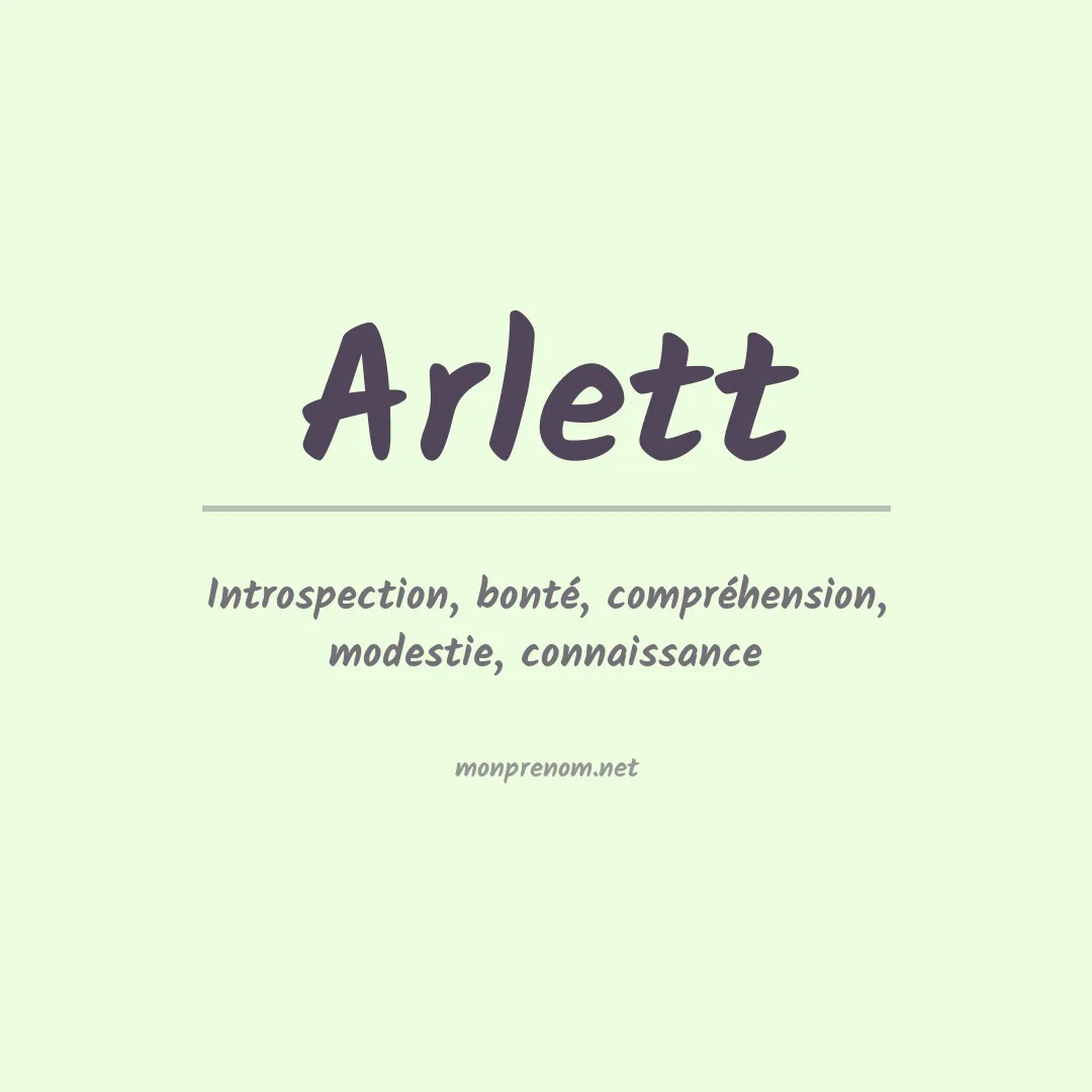 Prénom Arlett