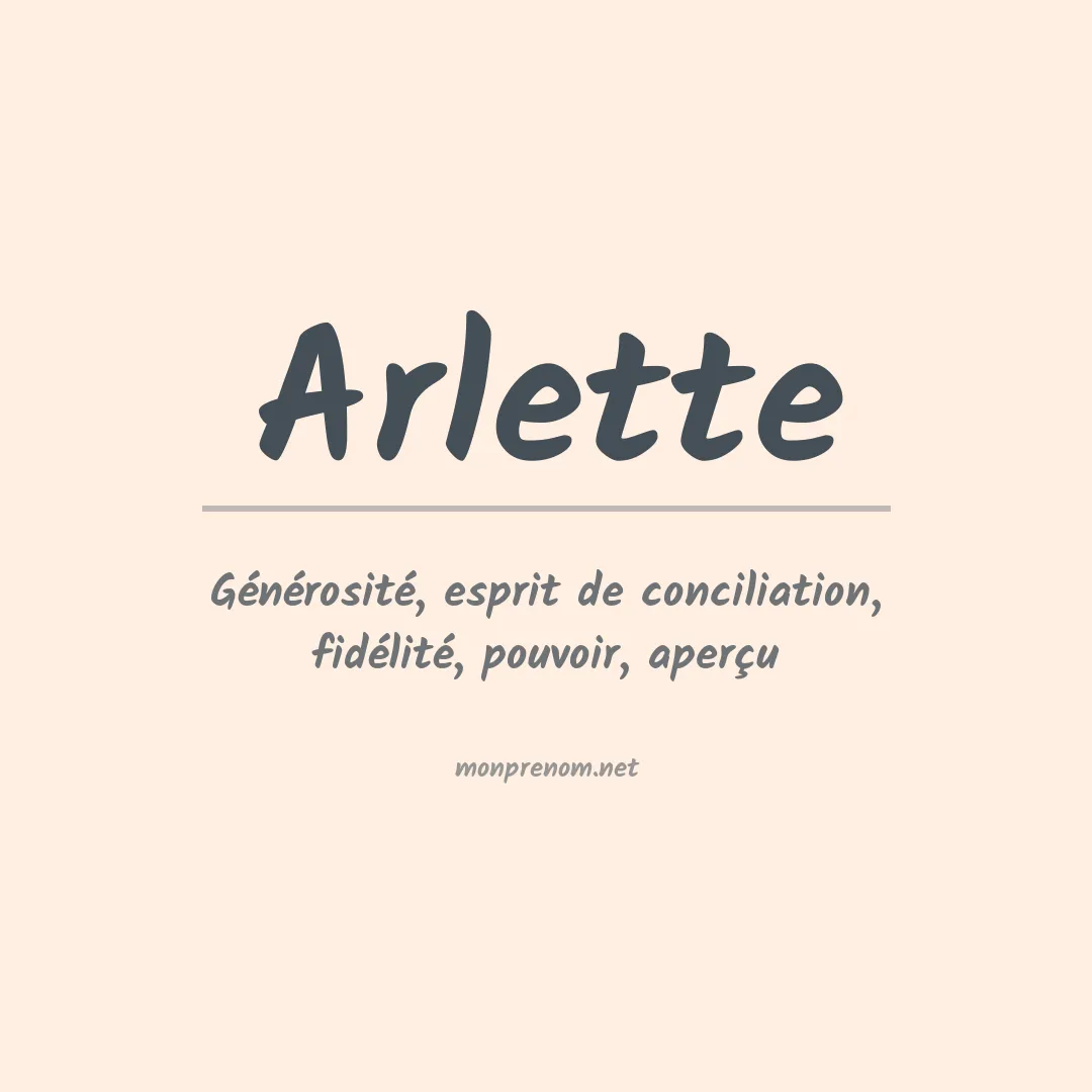 Prénom Arlette