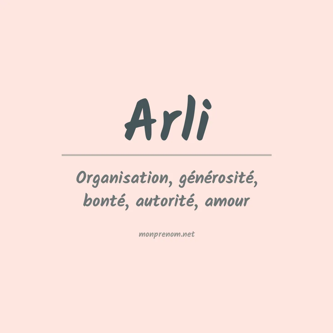 Prénom Arli