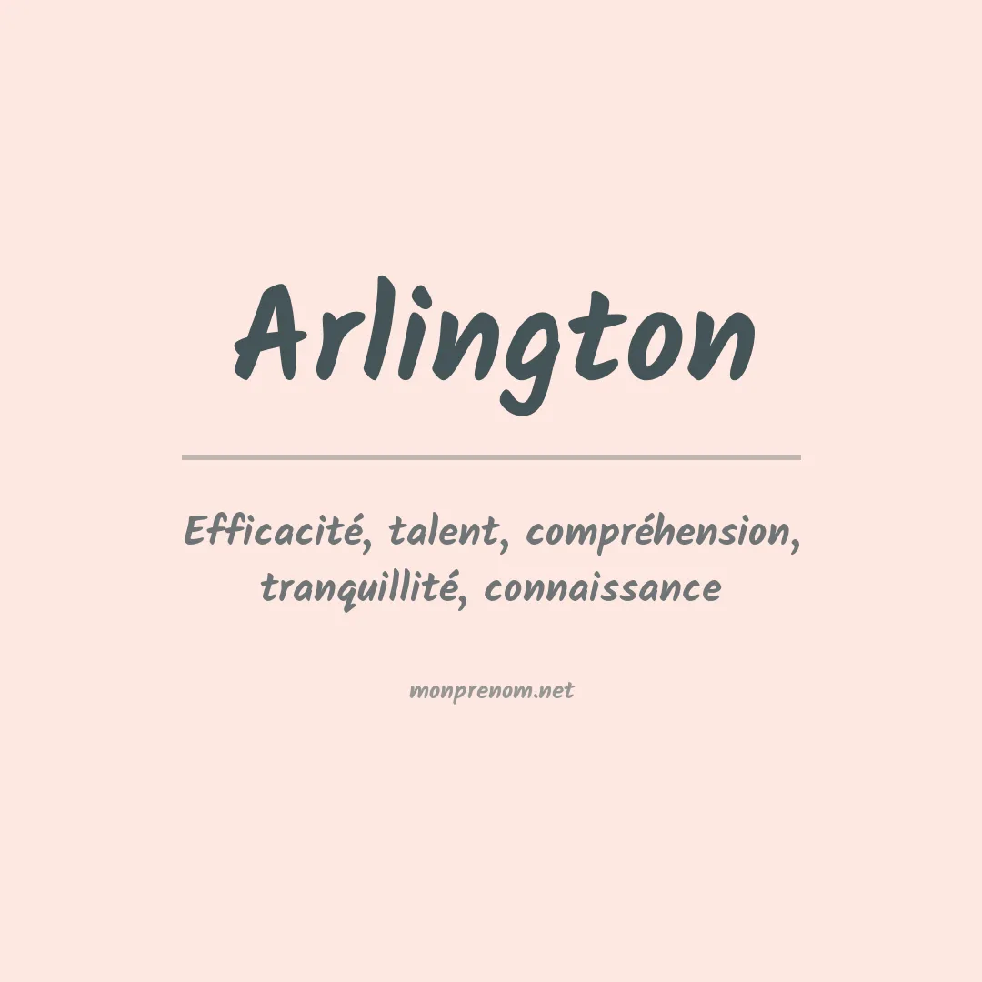Signification du prénom Arlington