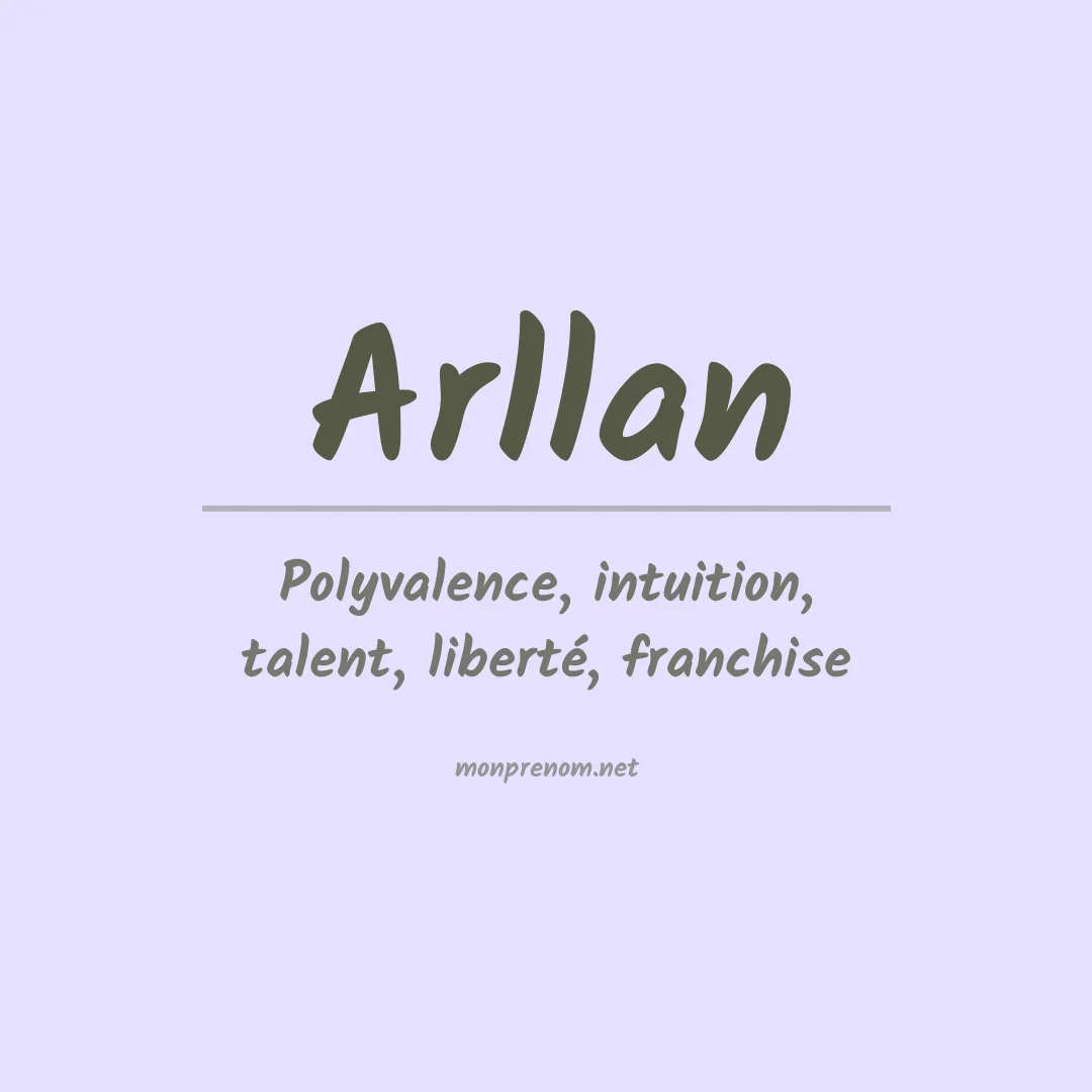 Signification du prénom Arllan