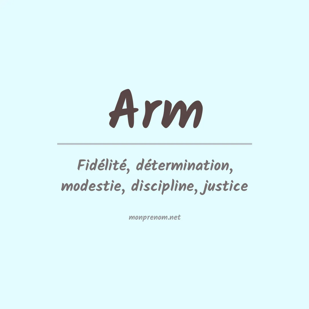 Signification du prénom Arm