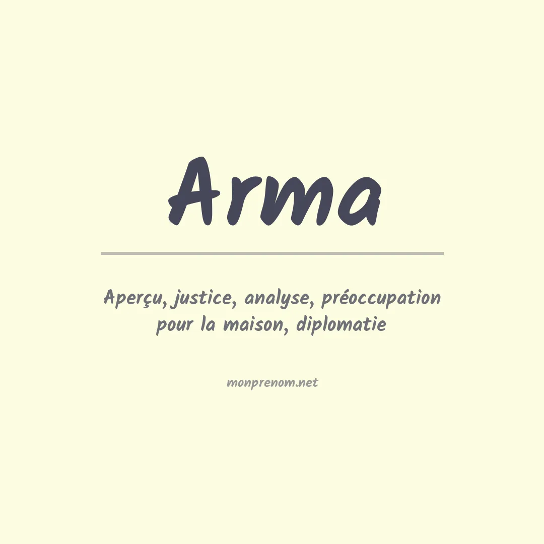 Signification du prénom Arma
