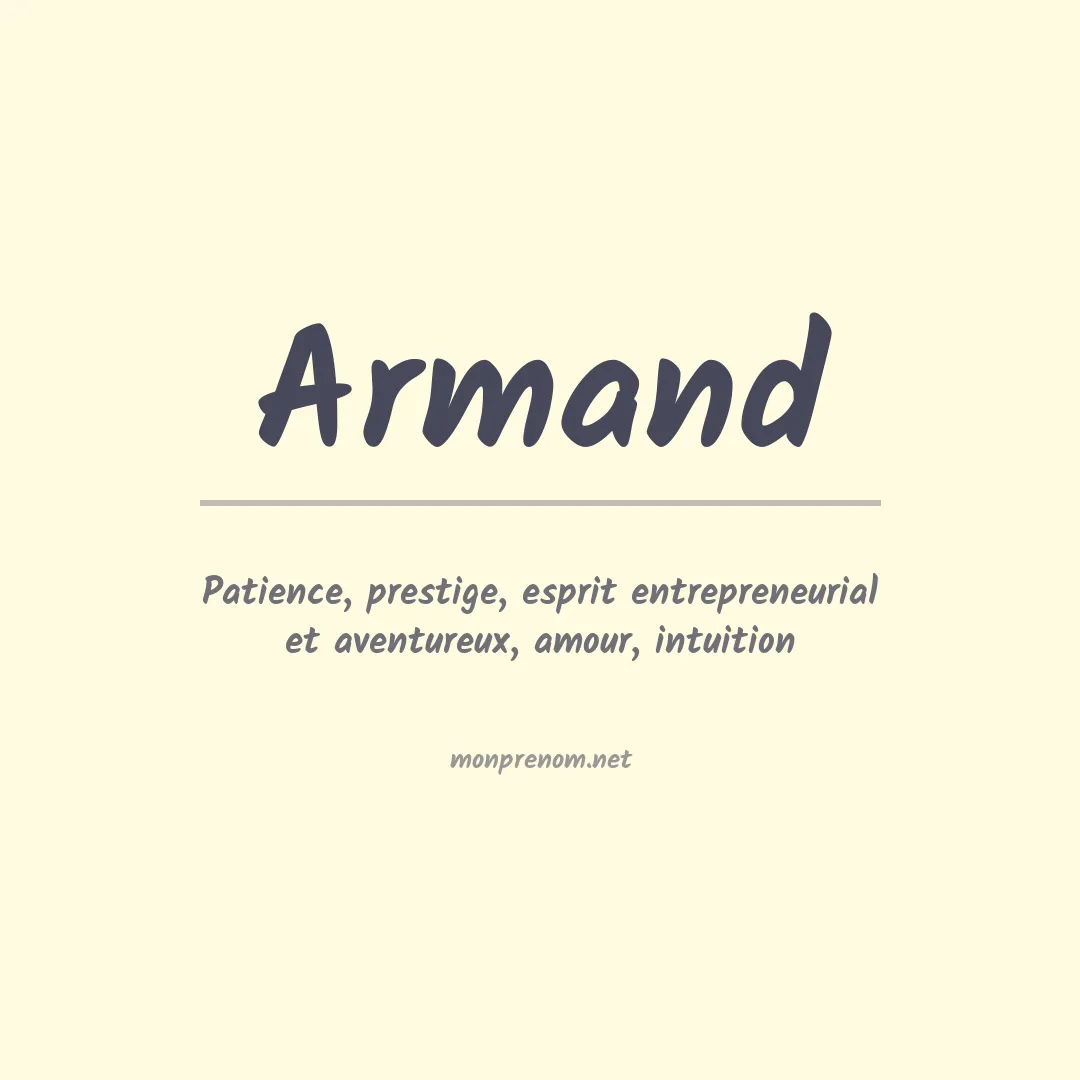 Prénom Armand