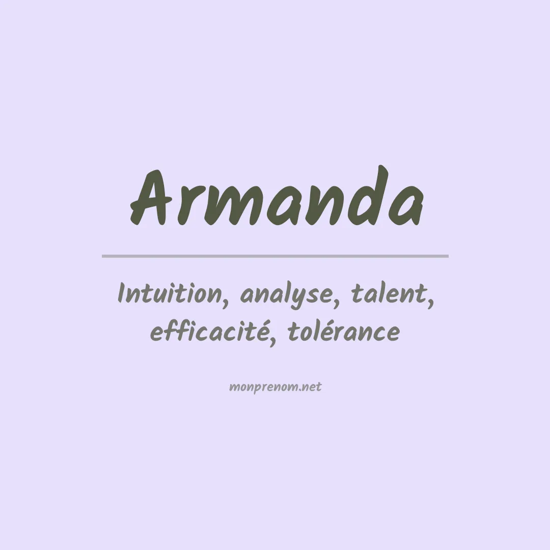 Prénom Armanda
