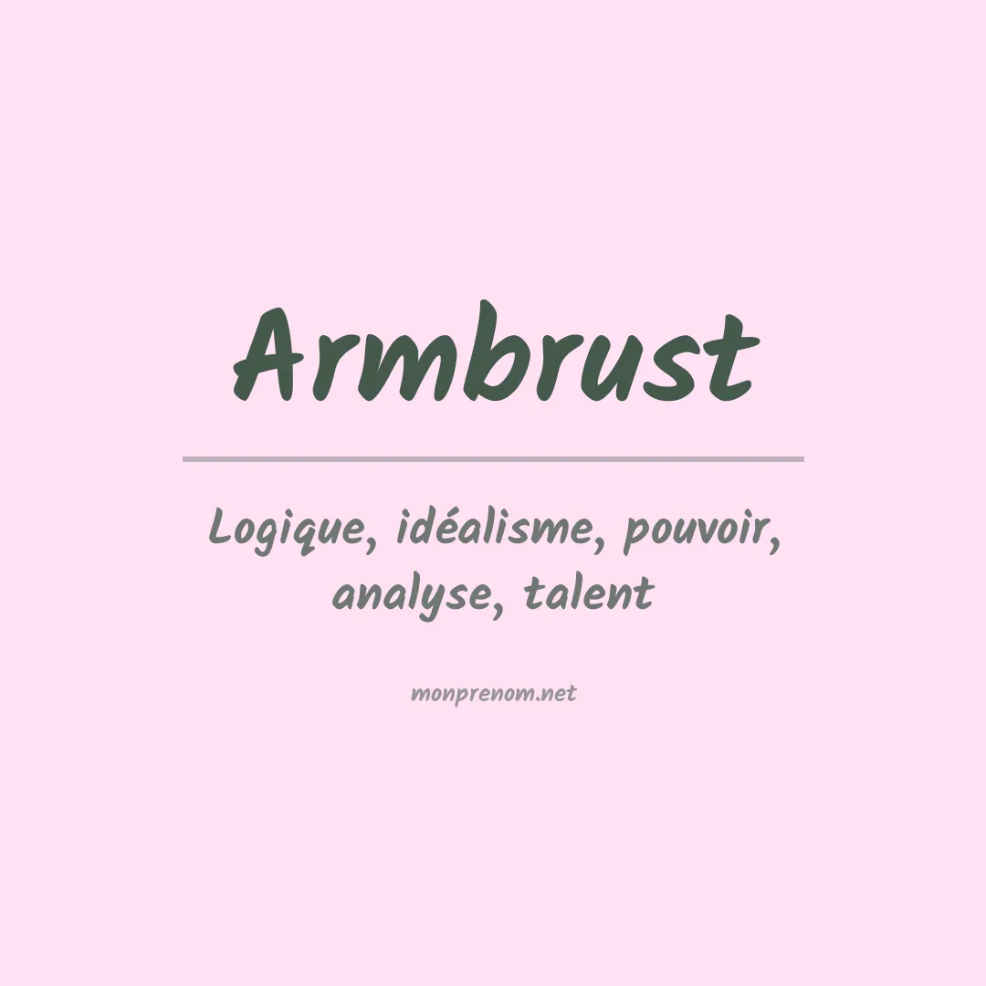 Prénom Armbrust