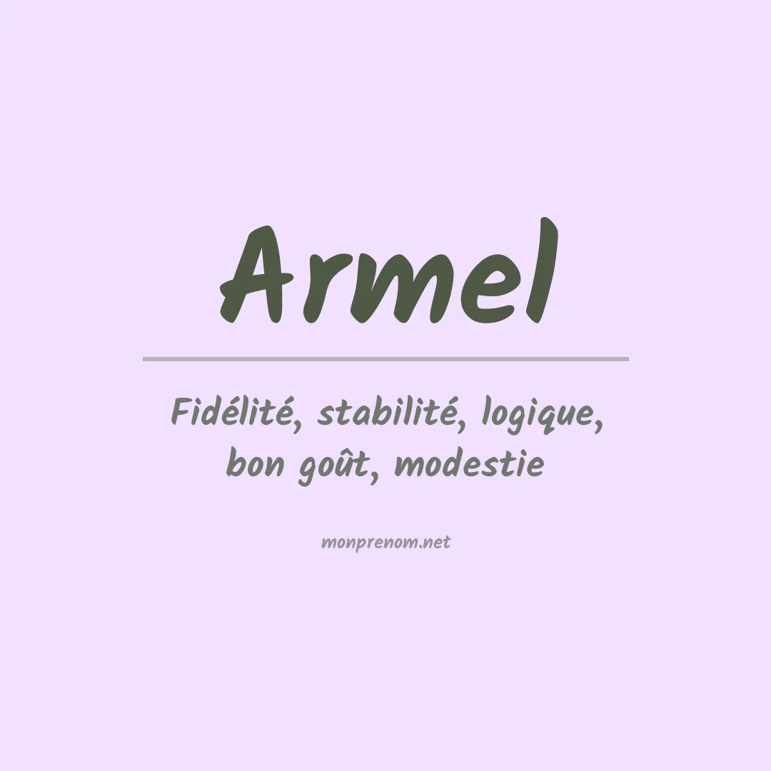 Prénom Armel