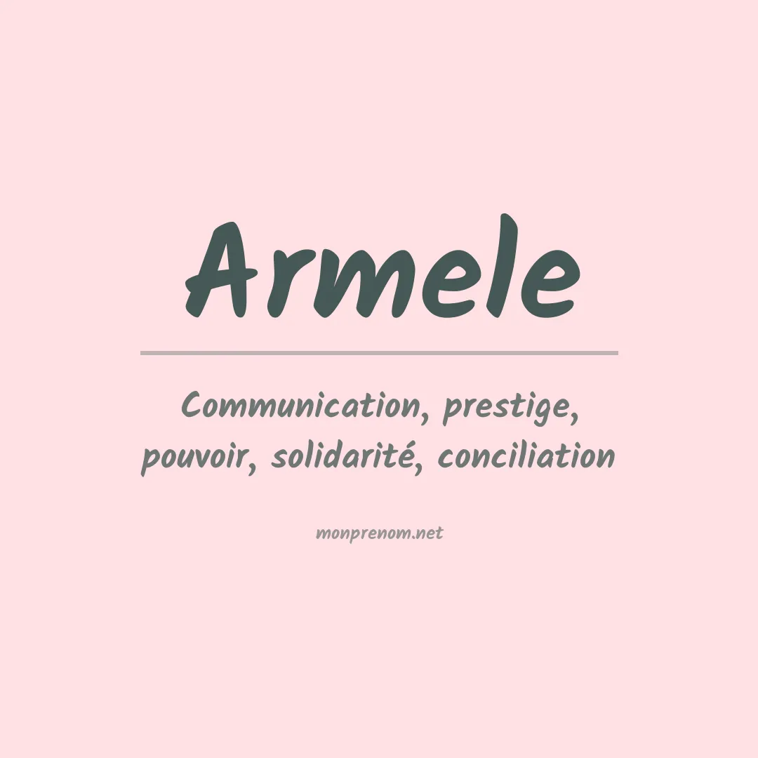 Signification du prénom Armele