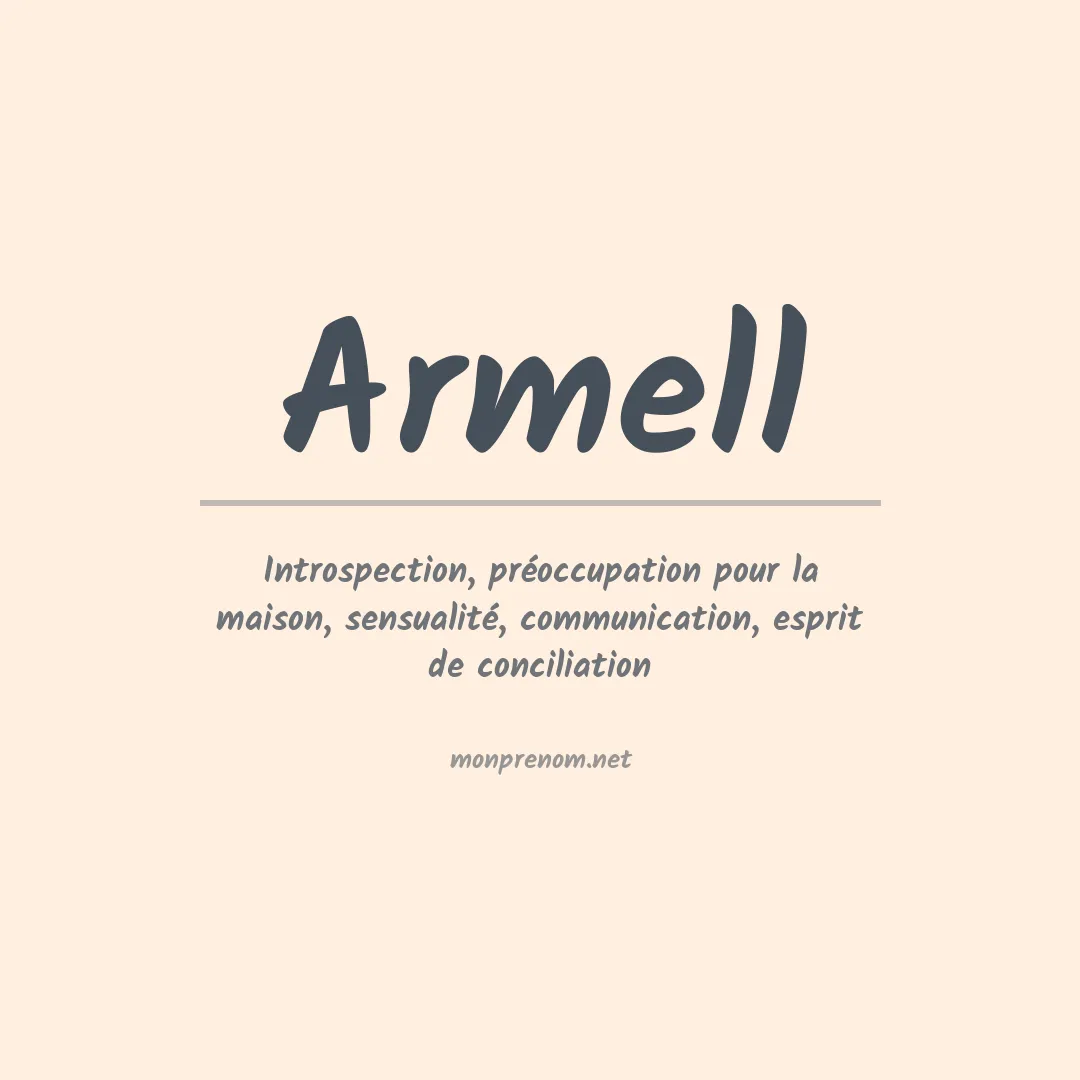 Signification du prénom Armell