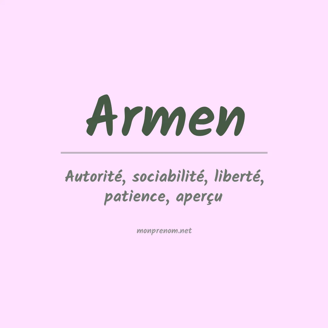 Signification du prénom Armen