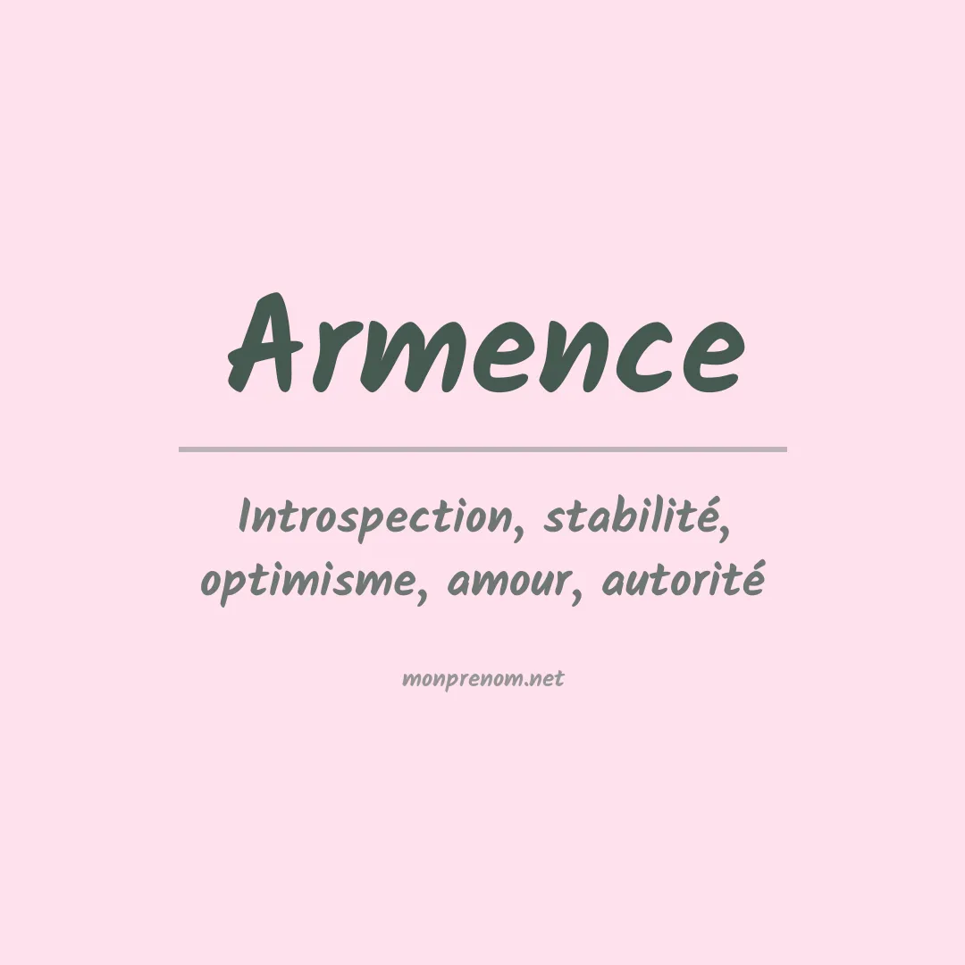 Signification du prénom Armence