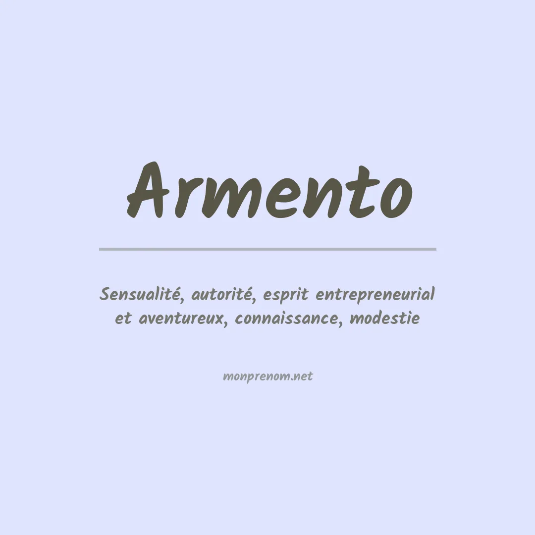 Prénom Armento